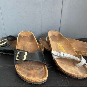 Lot 2 Birkenstock Madrid & Piazza Sandal Sz 39/8 Women’s